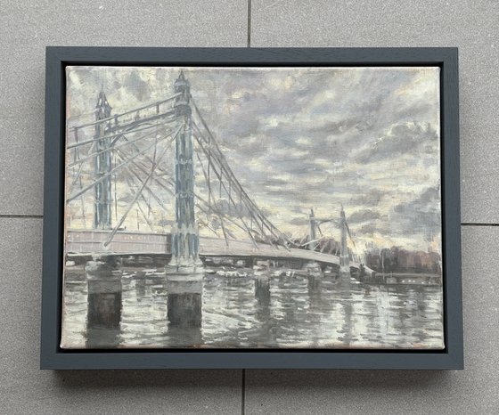 Albert Bridge in grey