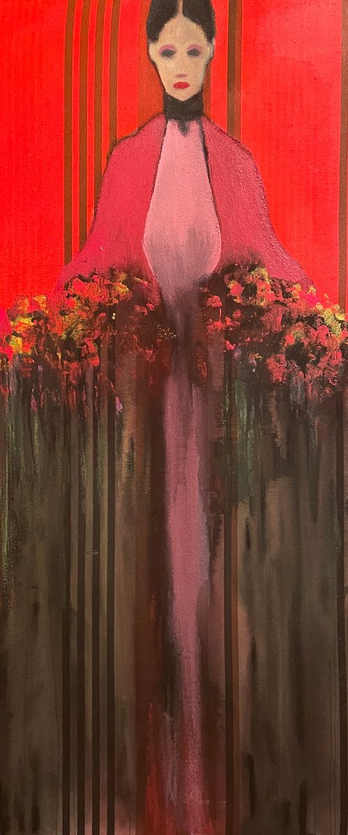 The Girl with Bouquet by Gela MIKAVA