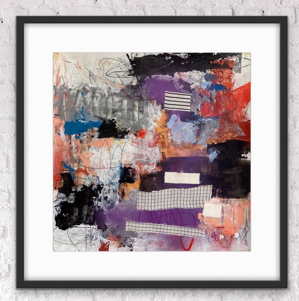 Blow Back #1 - Bold Abstract Expressionism Collage by Kat Crosby