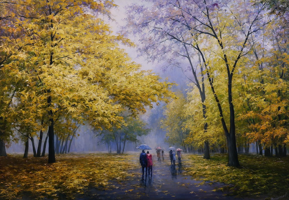 Autumn Walk by Gennady Vylusk