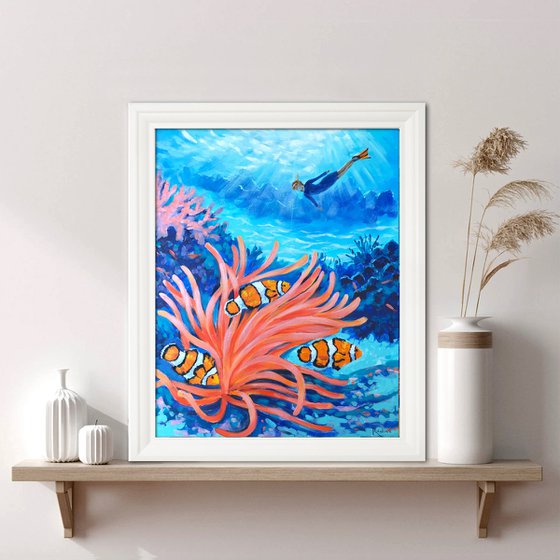 Coral reef and Clownfish