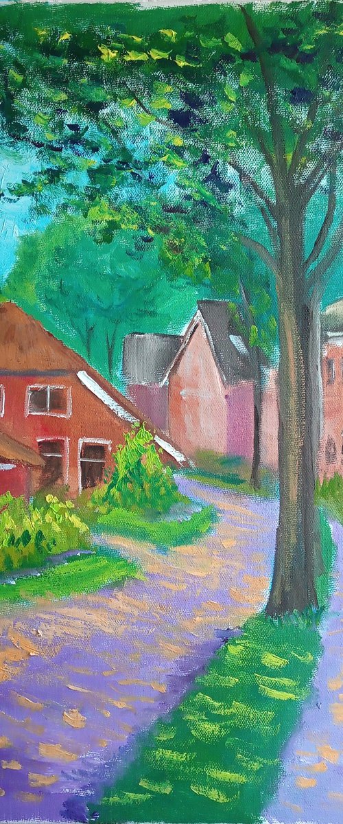 The sunny summer day in Dalen, the Netherlands. Plein Air by Dmitry Fedorov