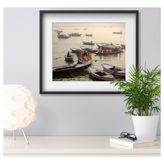 Crossing the Ganges (Framed) Signed Limited Edition