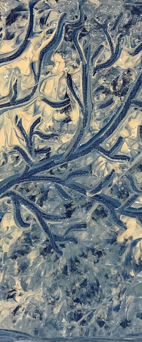 Tree - blue/white by Carol Zsolt