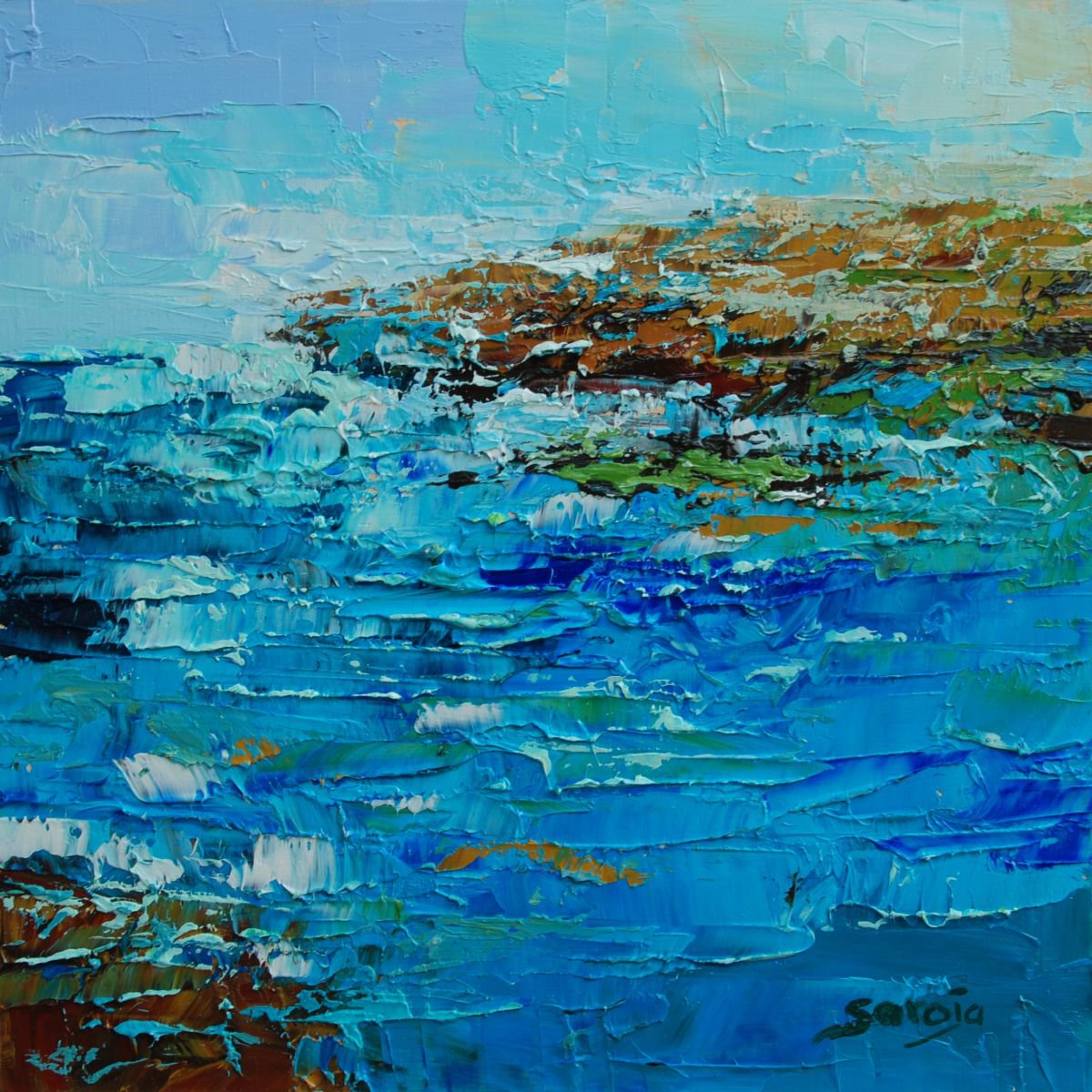 Cliff (Ref#:1247-19Q) By Saroja Van Der Stegen, 9 X 9, Artwork For Sale On Artfinder