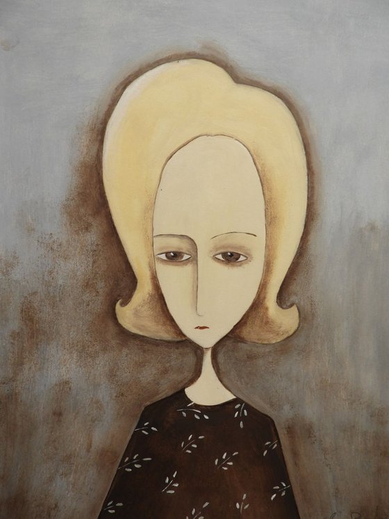 The blond woman