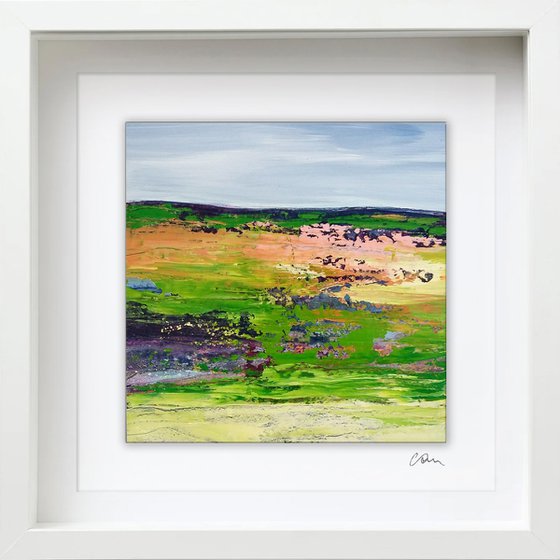 Framed ready to hang original abstract - abstract landscape #30