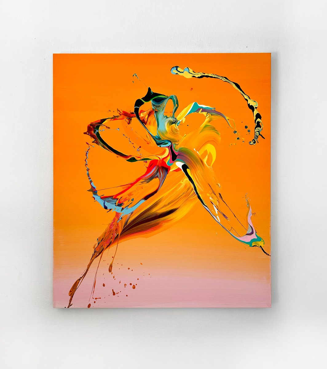 Organic Abstract Acrylic Painting By Nikolaos Schizas, 43 X 51", El Orgullo, Original Artwork