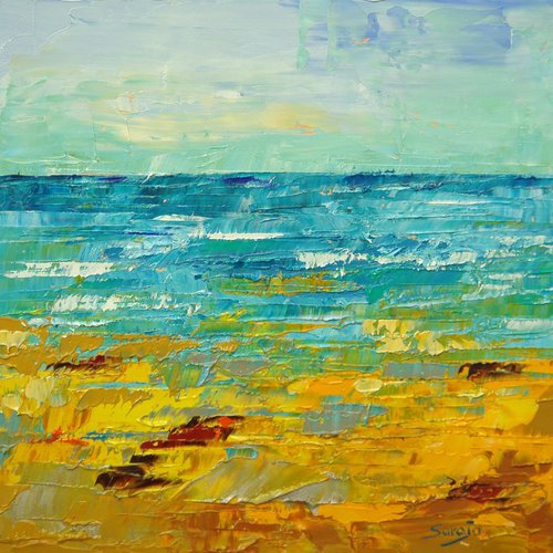 Yellow Beach (ref#:1202-19Q) by Saroja La Colorista