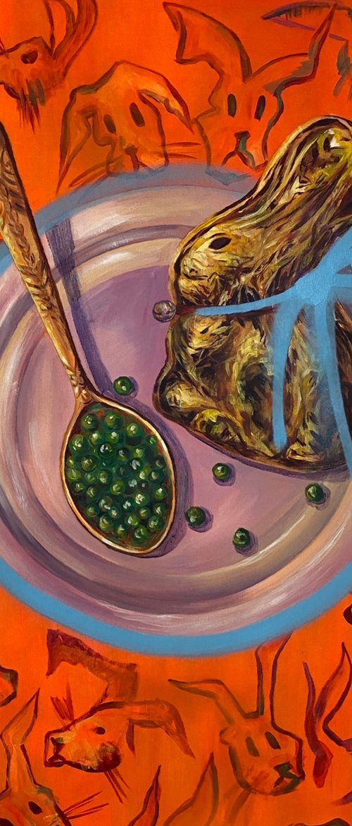 Breakfast with a Chocolate Rabbit by Antonina Bormova