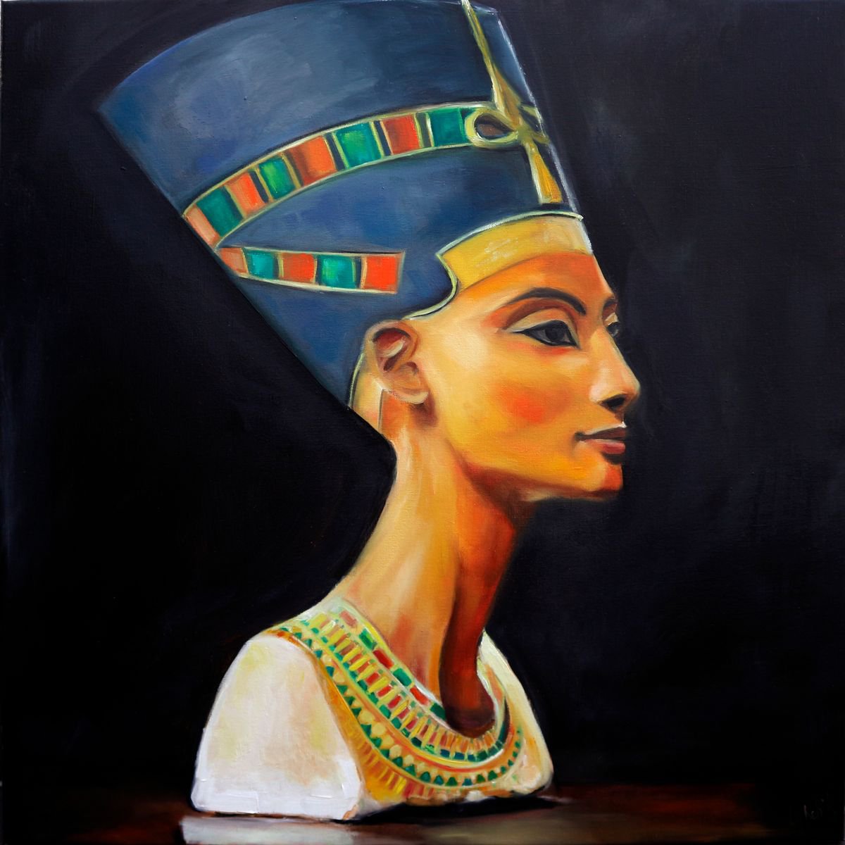Nefertiti oil painting on canvas Ancient Egypt by Anna Lubchik