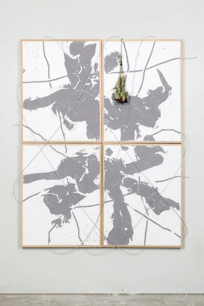 Expressive Abstract Painting By Johan Soderstrom, 50 X 66, #517 Sabotage-Steel And Roses, Original Artwork