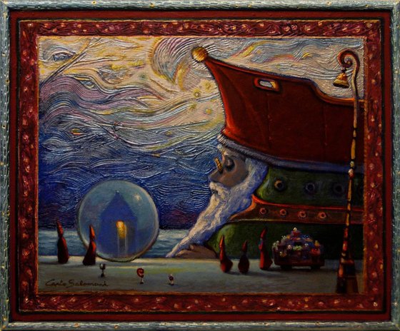 THE SHIP OF CHRISTMAS GIFTS - ( framed )