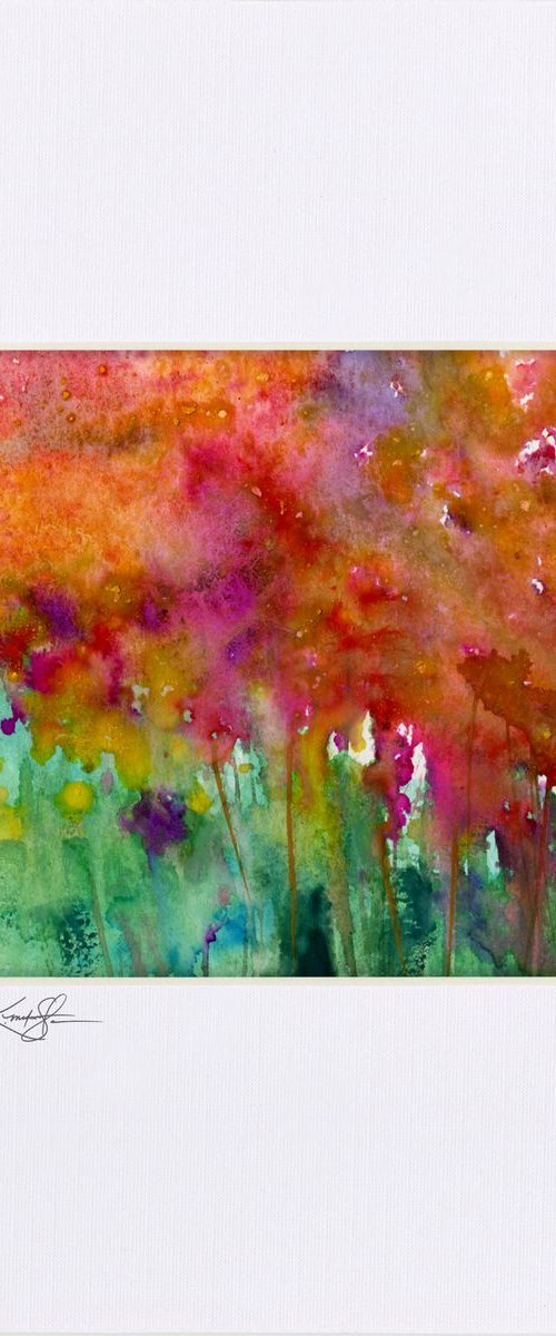 A Walk Among The Flowers 9 - Abstract Floral Watercolor painting by Kathy Morton Stanion by Kathy Morton Stanion