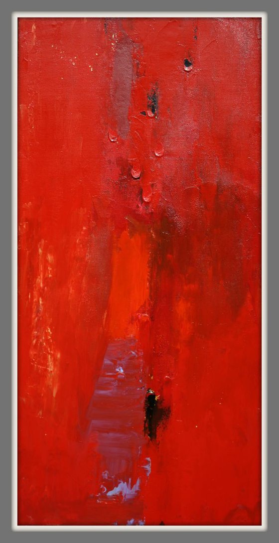 Red Abstract Panel