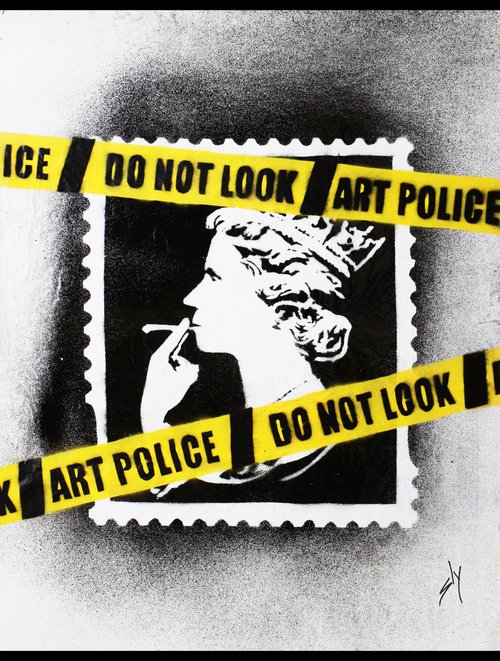 Art police (on plain paper). by Juan Sly