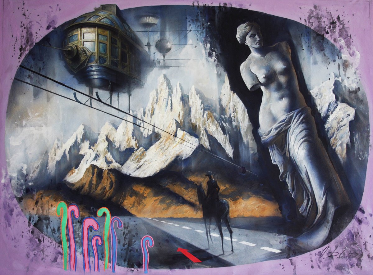 Surrealistic Acrylic Painting , ???? ????????? ????????. By Alexandr Dobrodiy, 47 X 35, Artwork For Sale On Artfinder
