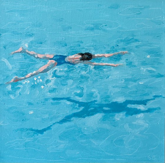 Swimmer in pool.