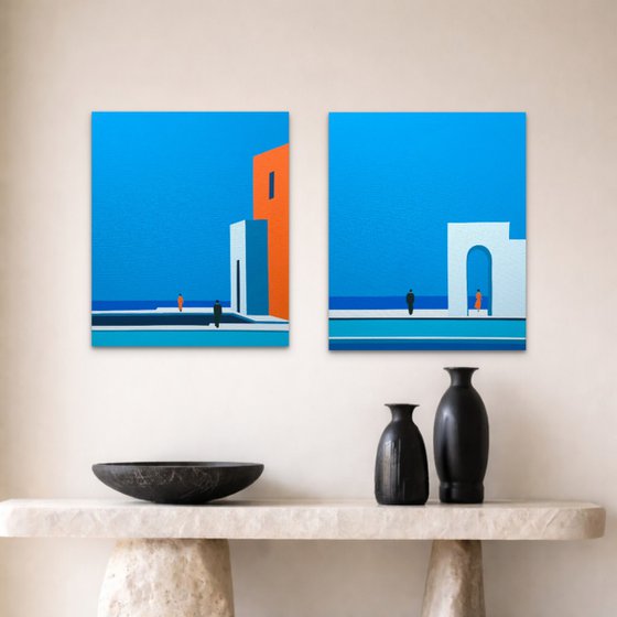 Beyond the Threshold Diptych