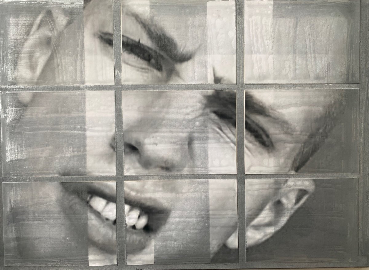 Portrait Painting By Jerome Cholet, 28 X 20, Augusta Smile 2, Original Artwork