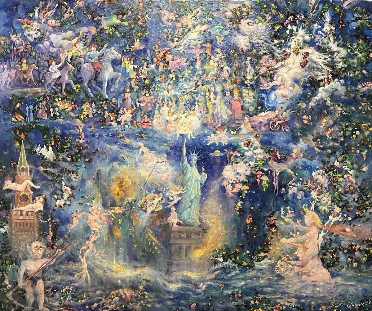 Expressive Oil Painting , The History In One Canvas By Samvel Atasunc, 31 X 26, Artwork For Sale On Artfinder