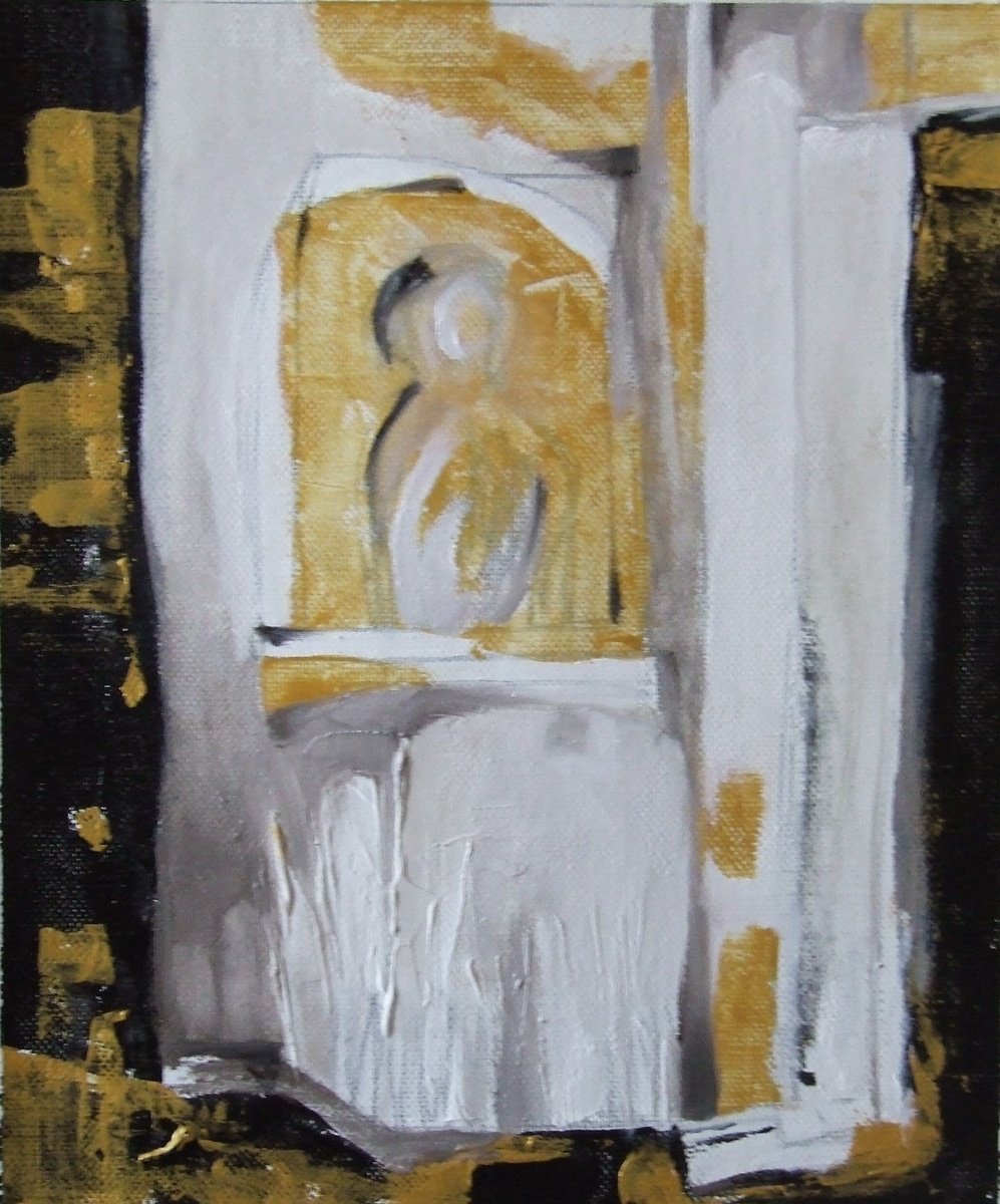 Abstract Oil Painting By Csaba Csendes, 10 X 12, EmlekeimbS?l Iii., Original Artwork