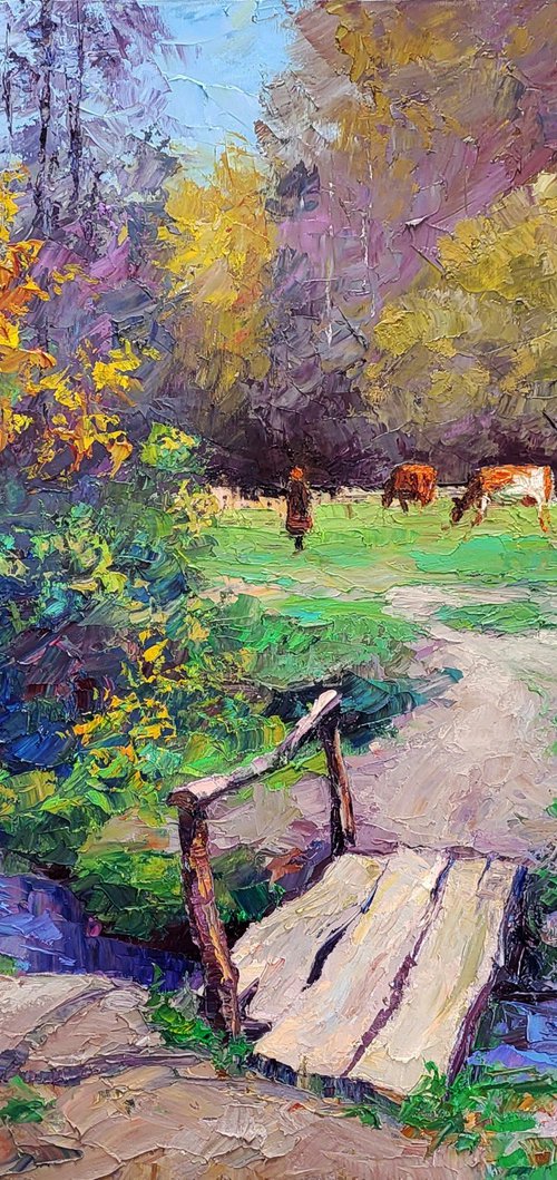 In the Pasture Before the Forest by Boris Serdyuk