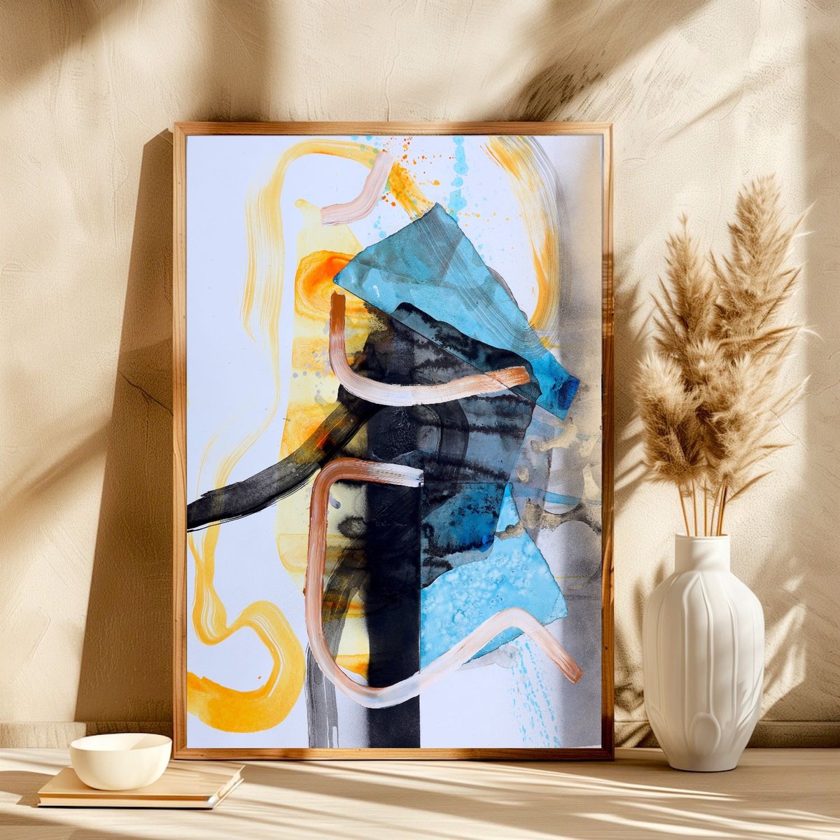 Organic Abstract Painting By Poovi Art, 22 X 28", Nothing Is Perfect, Original Artwork