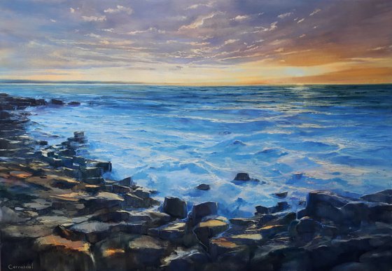 SUNSET SEA XI. 100x69cm.