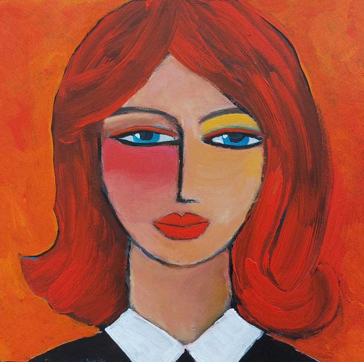 Girl with Red Hair by Nelly van Nieuwenhuijzen