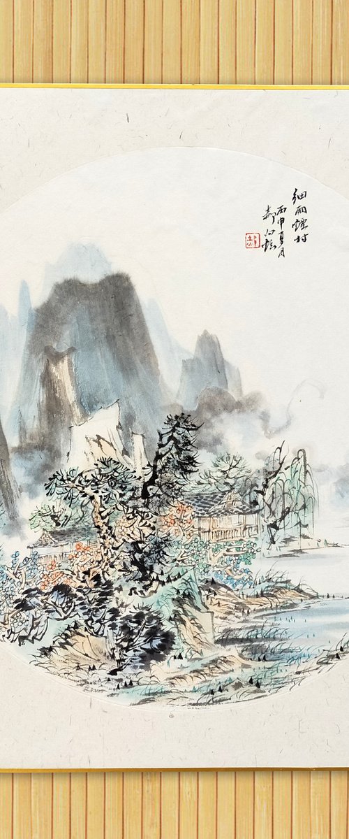 XUAN ART - Chinese landscape painting 43*43cm - 07 by RAN HAO