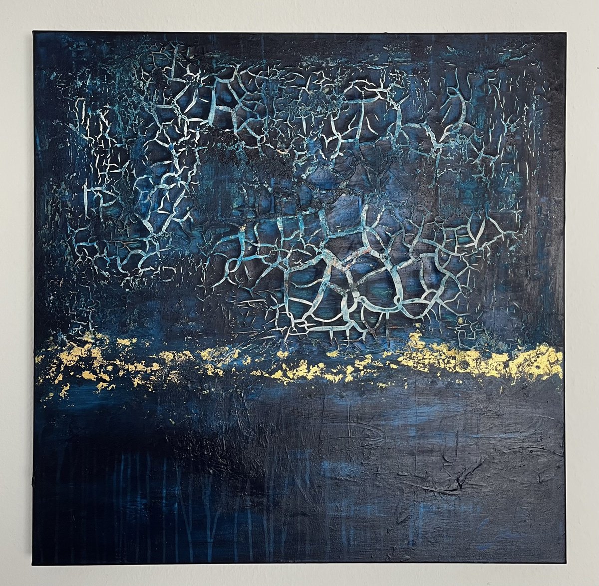 Impressionistic Abstract Acrylic Painting By Maria Bevilacqua-Fischer, 31 X 31", Mistero I / Mystery No. 1, Original Artwork