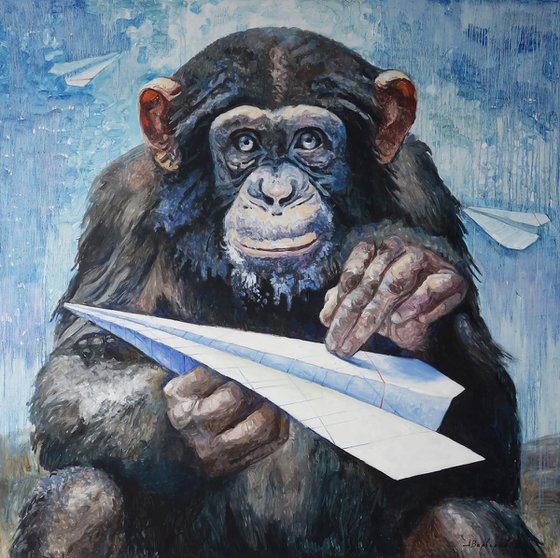 Portrait of little monkeys - Triptych