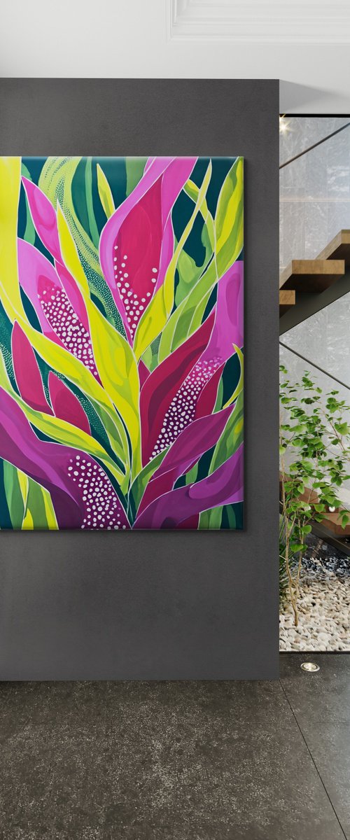 Tropical Leaves Dance #7 by V+V Kniazievi