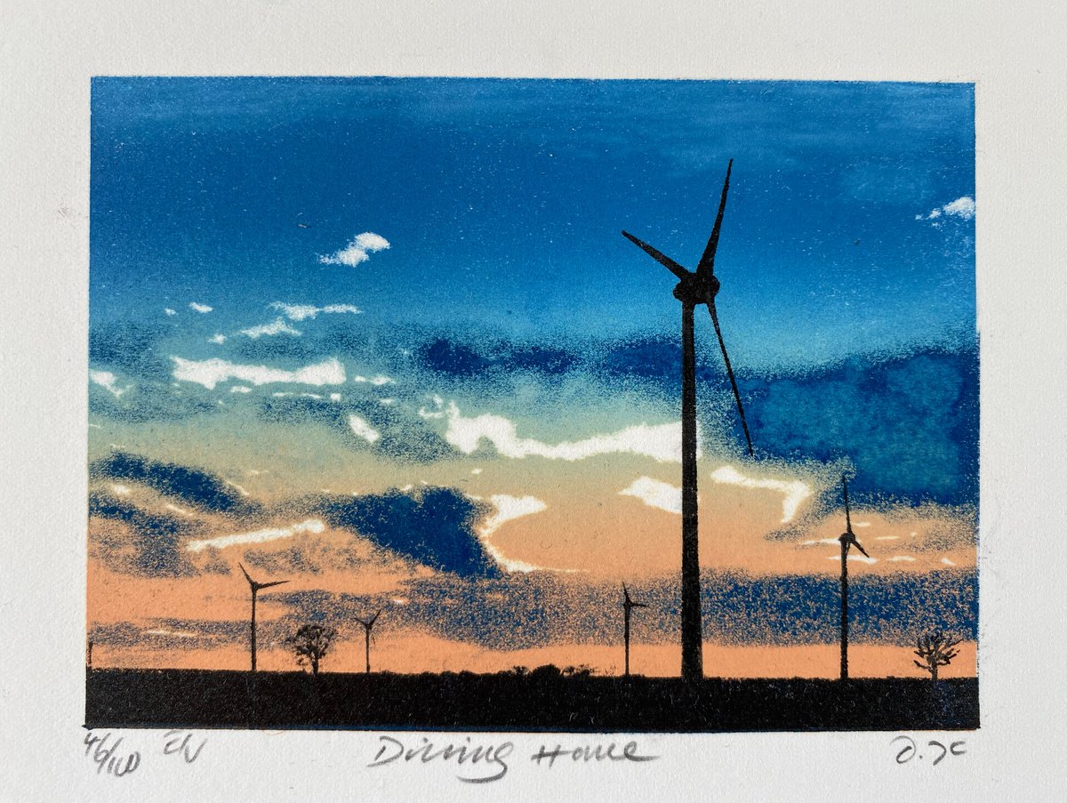 Landscape Limited Edition Print By Diane Mclellan, 7 X 6, Driving Home - Royal Academy Summer Exhibition 2020, Original Artwork