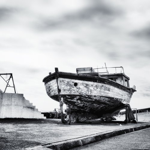 Old fishing boat by Karim Carella