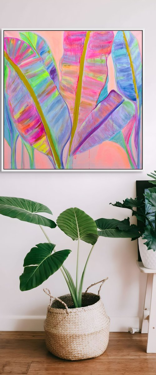 'Rainbow Banana Leaves II' by Kathryn Sillince