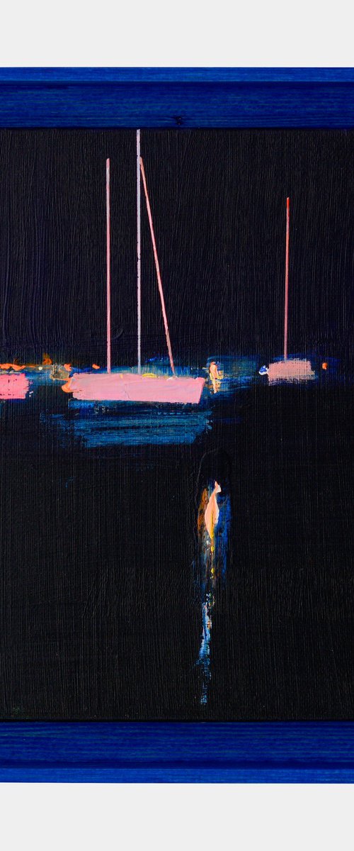 Port at night. Etude by Igor Nekraha
