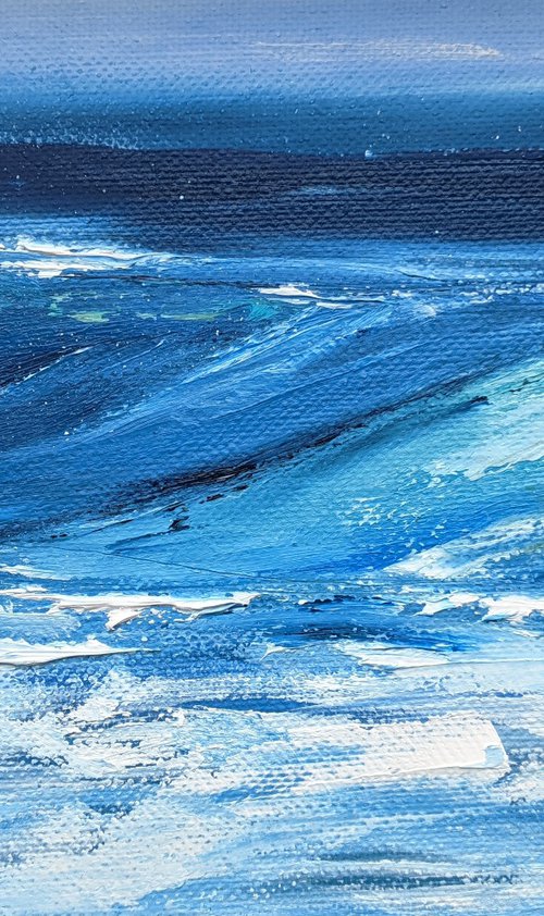 Miniature Wave Seascape #10 by Jo Earl