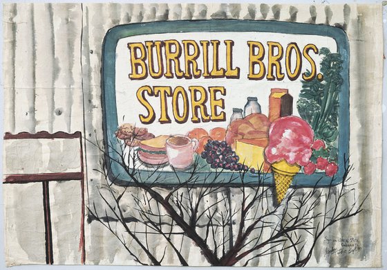 Sign at Side of ( Burrill Bros Store ), Galiano Island