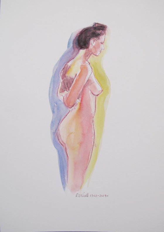 Standing female nude