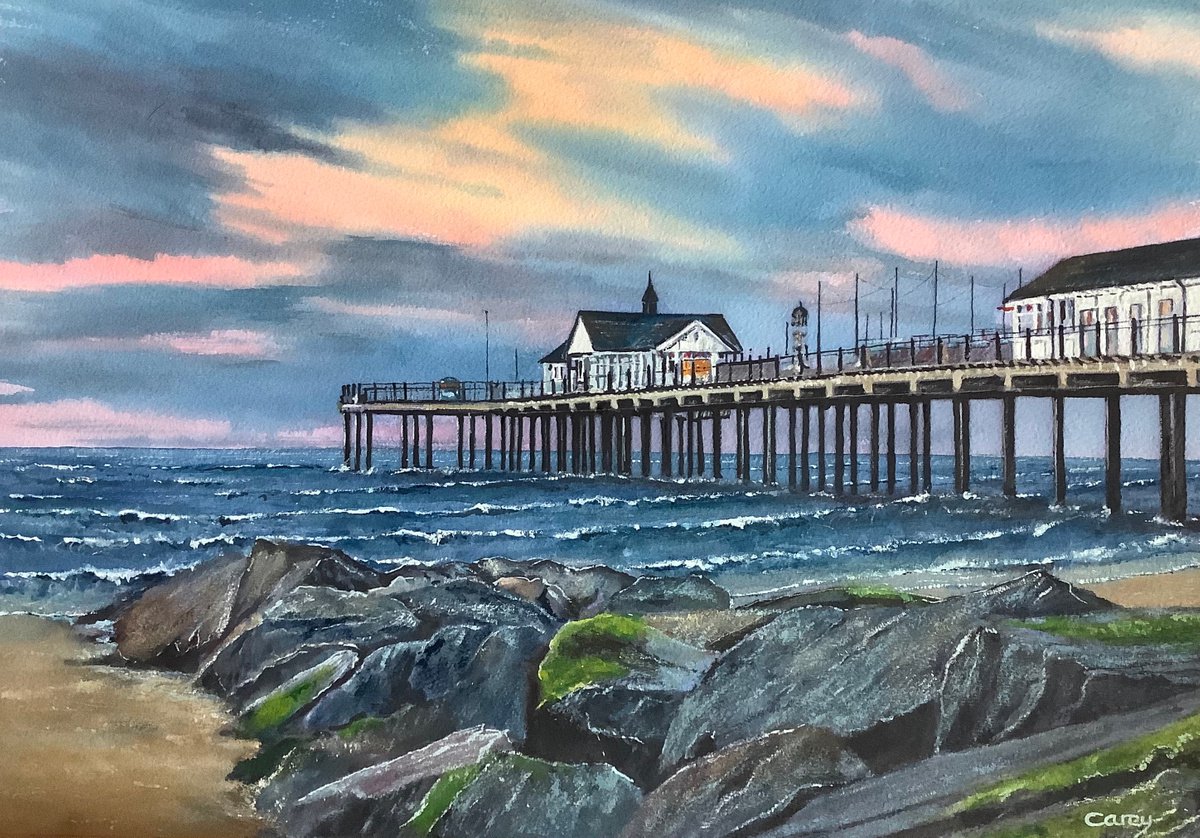 Sunset over Southwold pier by Darren Carey