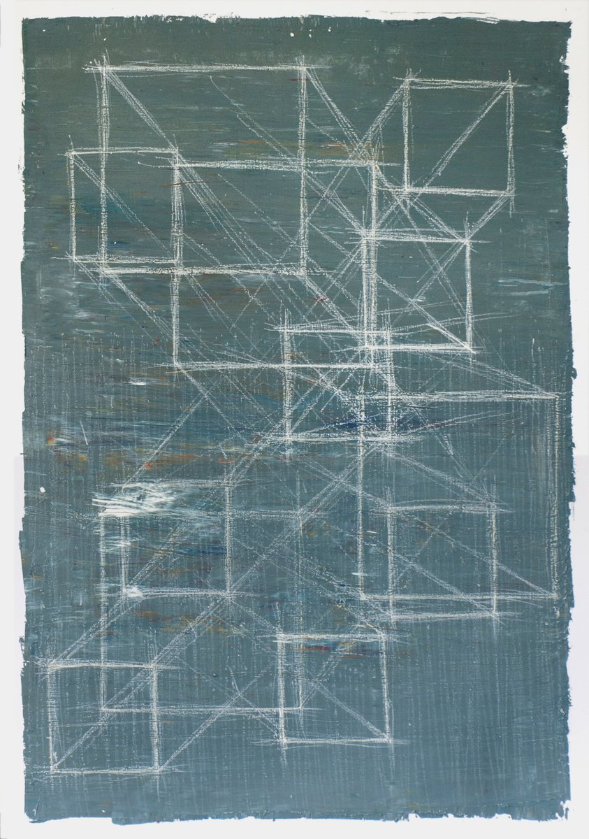 Abstract Oil Painting By Oto Macek, 23 X 33", Untitled 020, Original Artwork