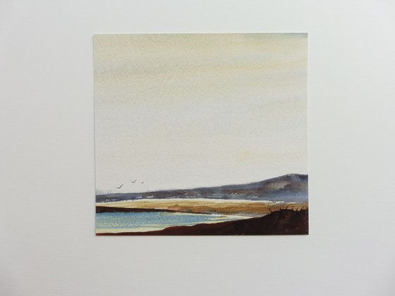 RHOSCOLYN HEADLAND ANGLESEY. Original watercolour landscape painting. Without mount(mat). Not framed.