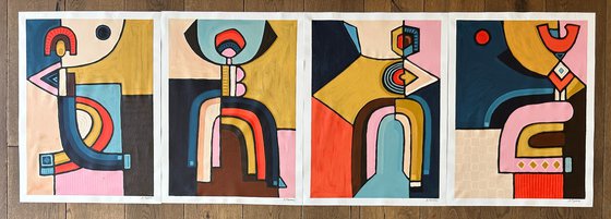 The Four Dancers (Set of 4)