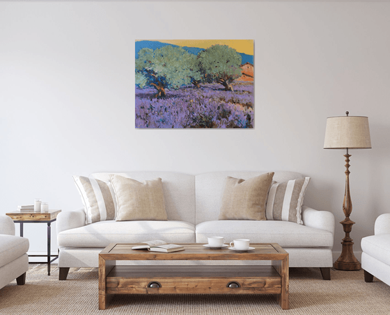 Lavender and Olive Trees
