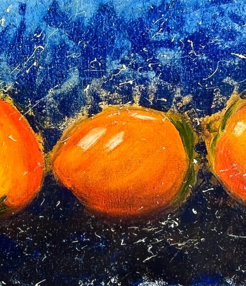 Persimmons Painting by Halyna Kirichenko