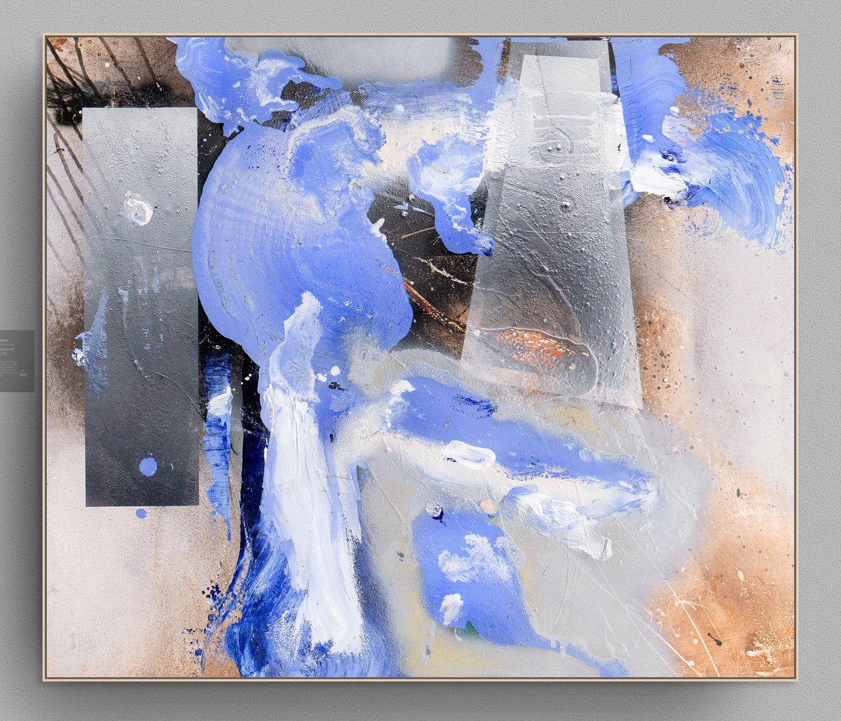 Organic Abstract Acrylic Painting By Adriano Ribeiro, 28 X 24, Shark City, Original Artwork