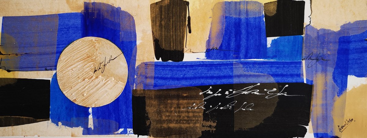 Abstract Painting By Ivana Urso, 19 X 7, Abstract Art 20, Original Artwork