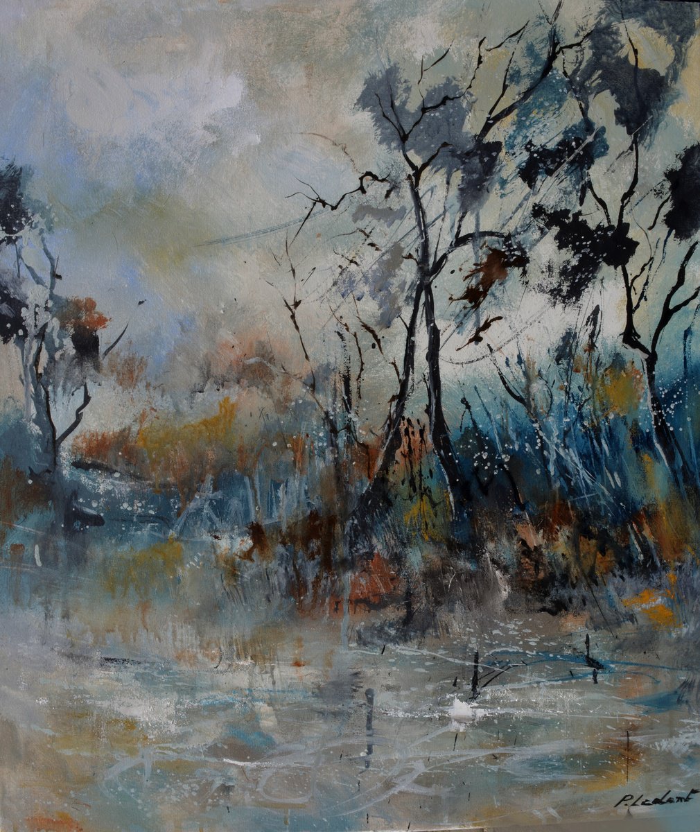 By the river in winter by Pol Henry Ledent